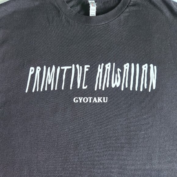 Hawaiian Gyotaku T-shirt Men's XXl Primitive Black Octopus Graphics on Back - Picture 3 of 10